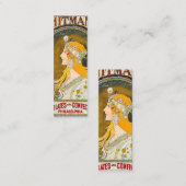 Alphonse Mucha Whitman's Ad Mini Visitekaartje (Voorkant / Achterkant)