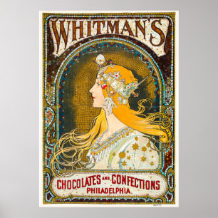 Alphonse Mucha  Whitman's Ad Poster