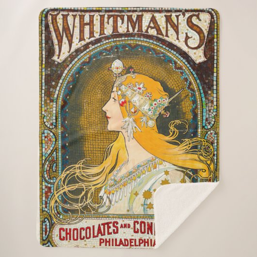 Alphonse Mucha  Whitman's Ad Sherpa Deken (Voorkant)