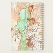 Alphonse Mucha Winter  Art Nouveau Painting Planner (Achterkant)