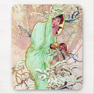 Alphonse Mucha Winter II Muismat