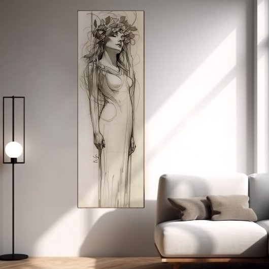 Alphonse Mucha Woman Pencil Kunst Nouveau Poster