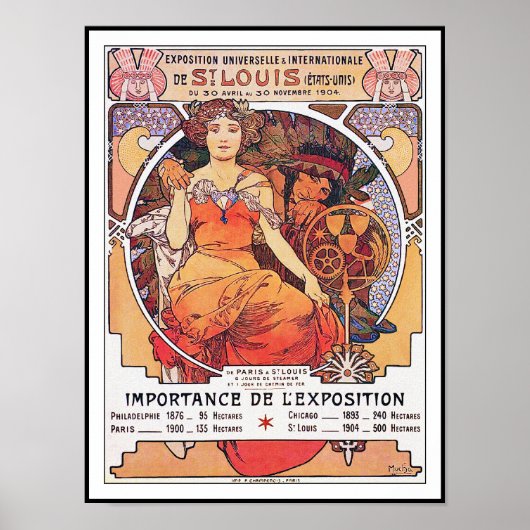 Alphonse Mucha - World's Fair 1904 St. Louis Poster (Voorkant)