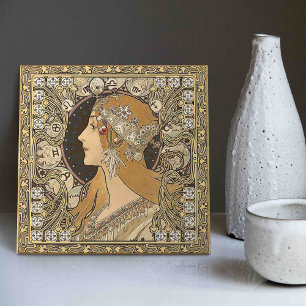 Alphonse Mucha ZODIAC 1896 Art Tegeltje