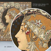 Alphonse Mucha ZODIAC 1896 Art  Tegeltje