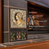 Alphonse Mucha ZODIAC 1896 Art  Tegeltje