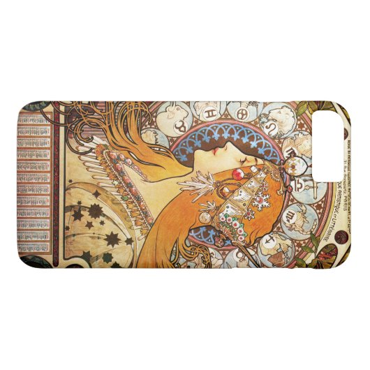 Alphonse Mucha Zodiac Case-Mate iPhone Case (Achterkant (Horizontaal))