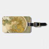 Alphonse Mucha's La Plume Bagagelabel (Voorkant horizontaal)