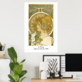 Alphonse Mucha's La Plume Poster (Thuiskantoor)