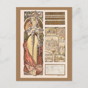 Alphonse Mucha's Oostenrijk op de World Expo Briefkaart