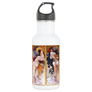 Alphonso Mucha Illustraties op een Waterfles