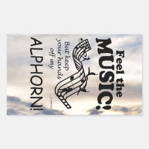 Alphorn Sentez La Musique Sticker Rectangulaire