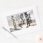 Alphorn Sentez La Musique Sticker Rectangulaire (Enveloppe)