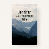 Alpiene bergen Land Natuur Foto Badge (Voorkant)