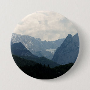 Alpiene bergen Land Natuur Foto Ronde Button 7,6 Cm