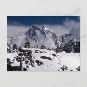 Alpiene bergen, Nepalese winter Briefkaart
