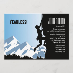 Alpiene klimmer-uitnodiging kaart