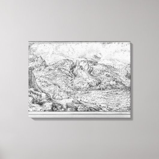 Alpiene landschap, 1553 canvas afdruk (Voorkant)