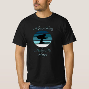 Alpiene sikiën maken me gelukkig - sport t-shirt