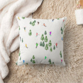 Alpiene skiers Skiing Illustration Skier Kussen (Deken)