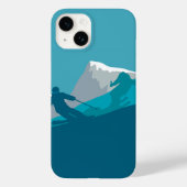 Alpiene Skiing Case-Mate iPhone Case (Achterkant)