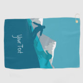 Alpiene Skiing Gepersonaliseerd Golfhanddoek (Horizontaal)