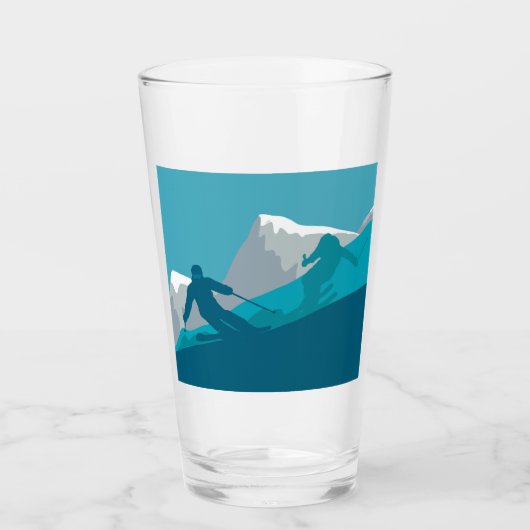 Alpiene Skiing Glas (Voorkant)