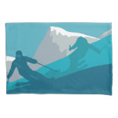Alpiene Skiing Kussensloop (Voorkant)