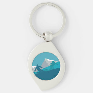 Alpiene Skiing Sleutelhanger
