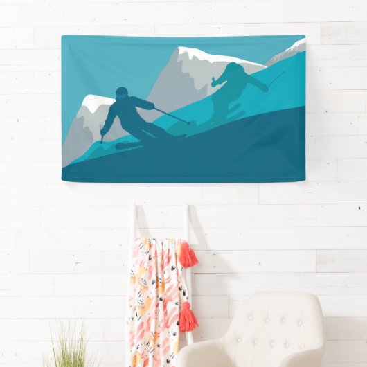 Alpiene Skiing Spandoek (Insitu)