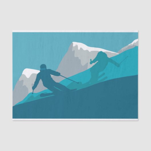 Alpiene Skiing Tissuepapier (Voorkant)