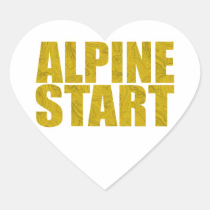 Alpiene start (Topo) Hart Sticker