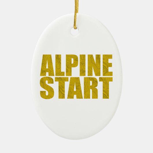 Alpiene start (Topo) Keramisch Ornament (Voorkant)