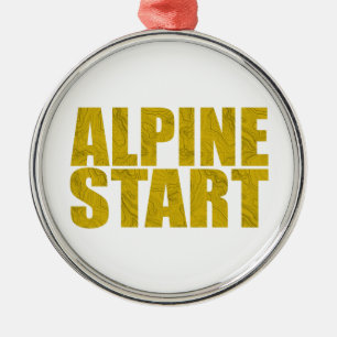 Alpiene start (Topo) Metalen Ornament