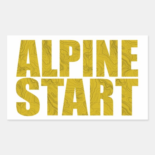 Alpiene start (Topo) Rechthoekige Sticker (Voorkant)