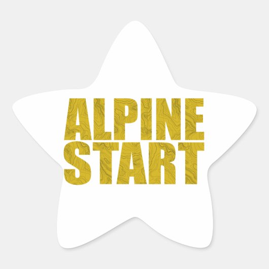 Alpiene start (Topo) Ster Sticker (Voorkant)