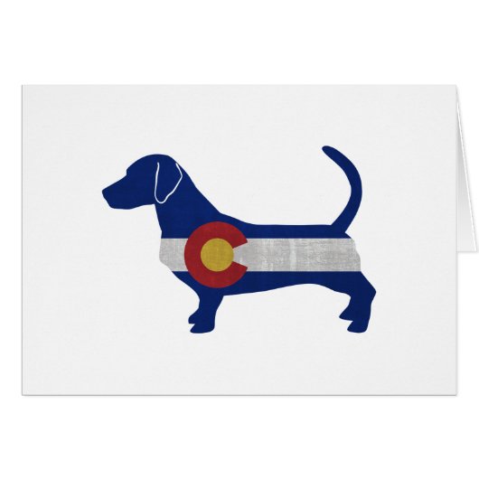 Alpine Basset race Colorado Drapeau Silhouette Car (Devant horizontal)