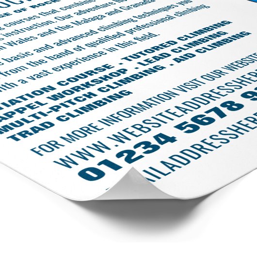 Alpine Bergbeklimmers, Wandel- en Klimsport Poster (Hoek)