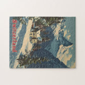 Alpine Charm:  Zwitsers Dorp Briefkaart Legpuzzel (Horizontaal)