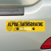 Alpine Dachsbracke aan boord Bumpersticker (Op auto)