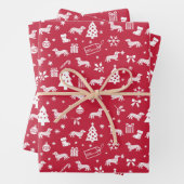 Alpine Dachsbracke Christmas Inpakpapier Vel (In situ)