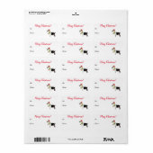 Alpine Dairy Goat met kerstcadeLabel Etiket (Full Sheet)