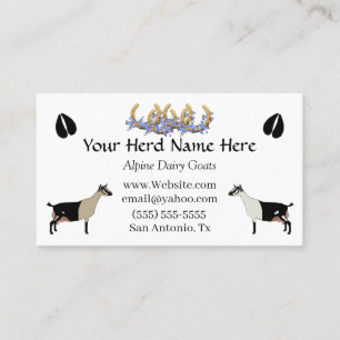 Alpine Dairy Goat Visitekaartje