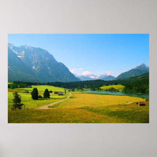 Alpine Farmland Print (Voorkant)
