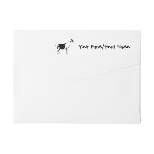 Alpine Goat Uw Boerderij Naam Wrap Around (Achterkant)