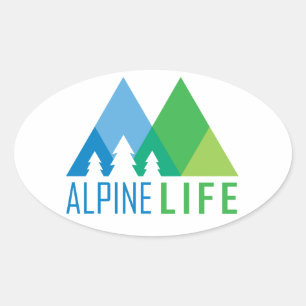 Alpine Life Ovale Sticker