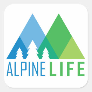 Alpine Life Vierkante Sticker