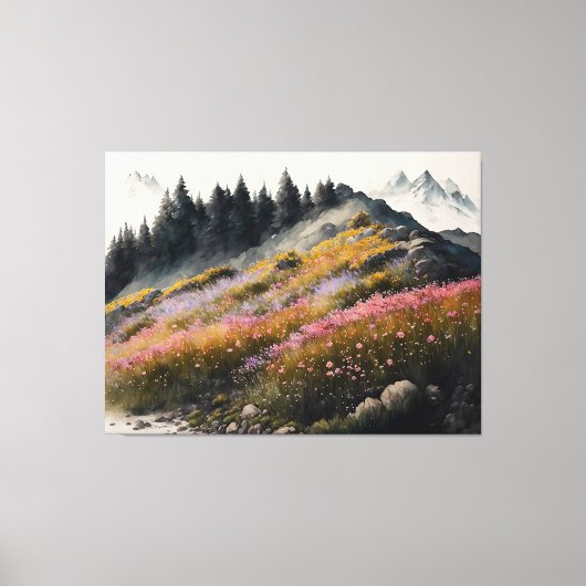 Alpine Meadow kunstwerk Canvas Afdruk (Voorkant)
