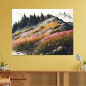 Alpine Meadow kunstwerk Canvas Afdruk (Insitu (Woonkamer))