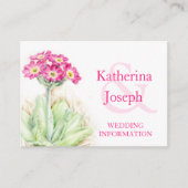 Alpine primrose art mariage info carte boîtier (Devant)